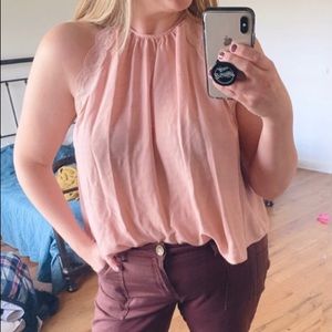 Kendall & Kylie blush pink lace top large